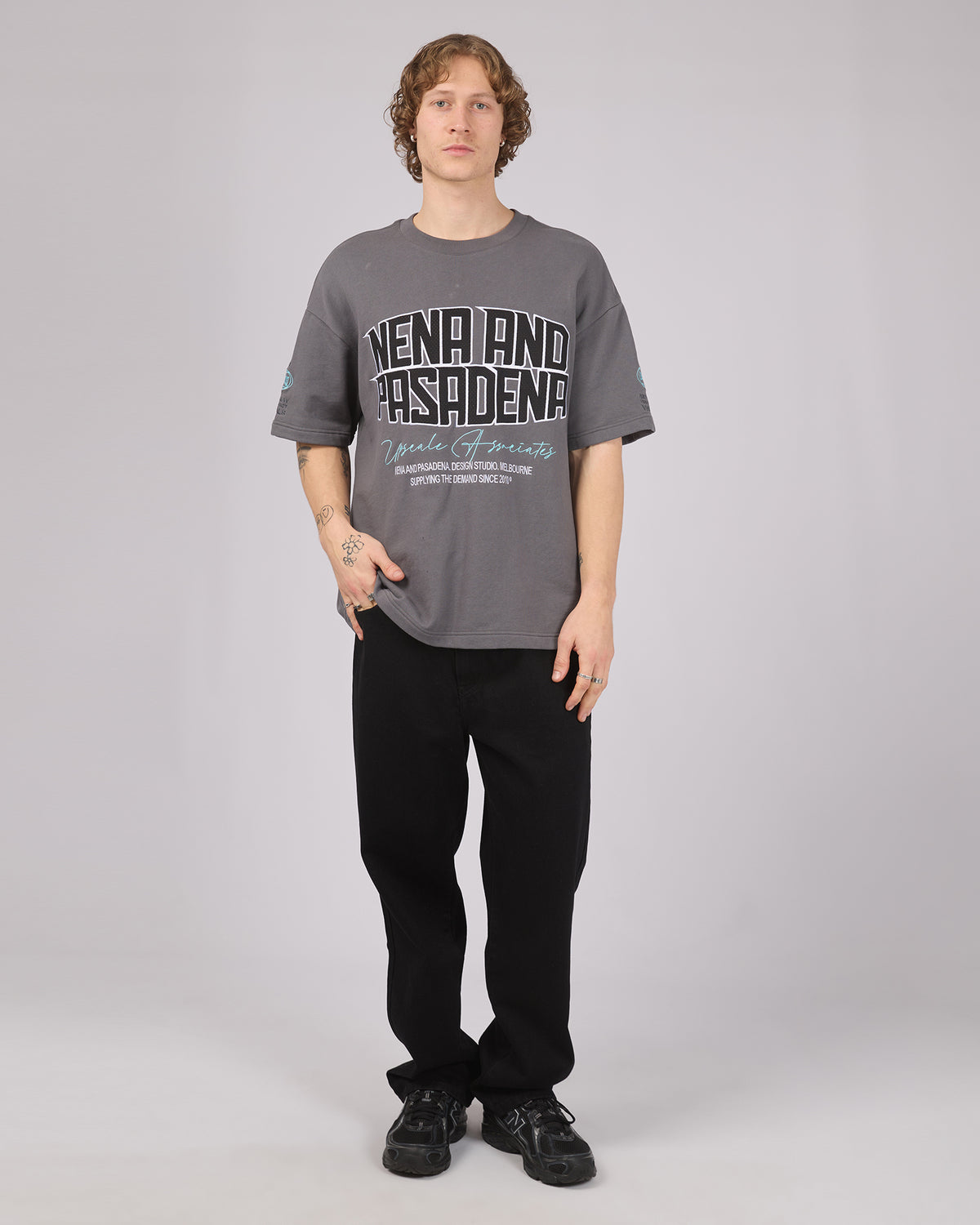 Ashlon Loopback Tee Charcoal