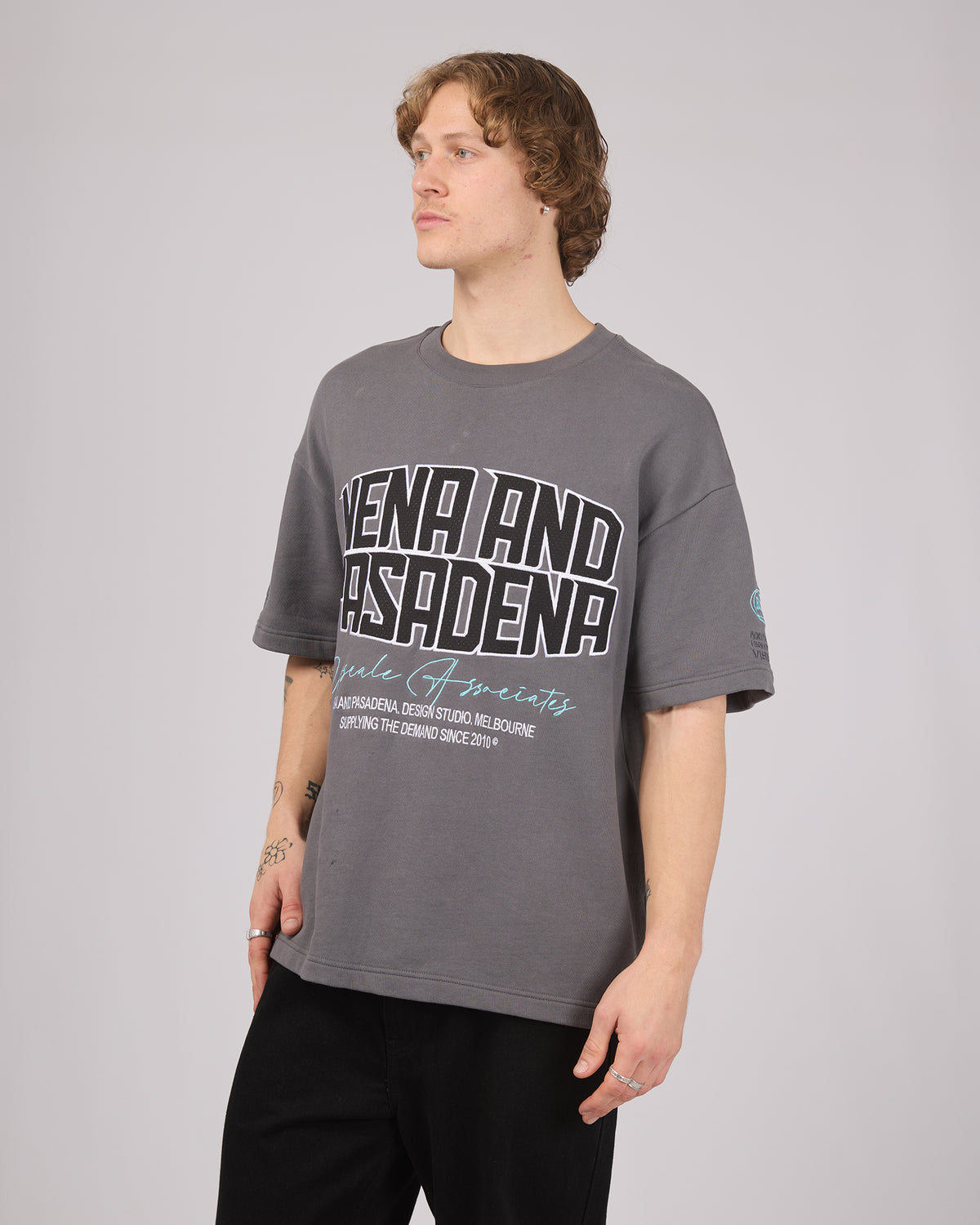 Ashlon Loopback Tee Charcoal