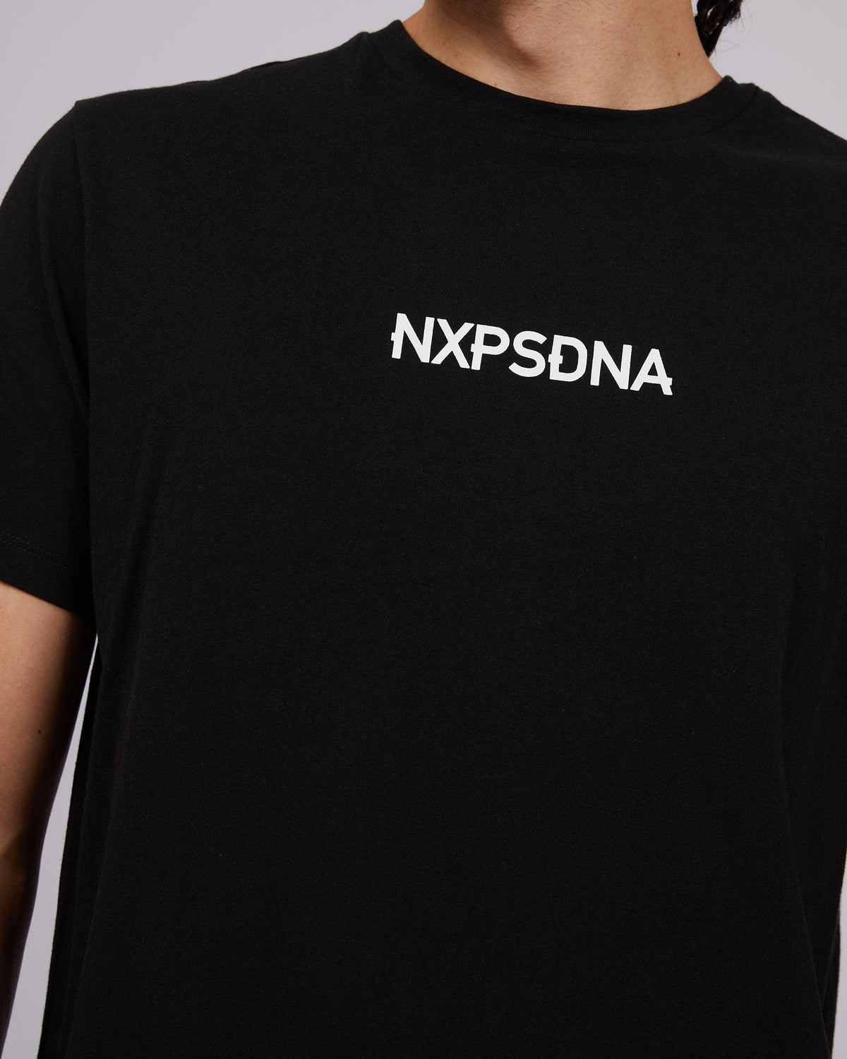 Nena and Pasadena-Echelon Cape Back Tee Jet Black-Edge Clothing