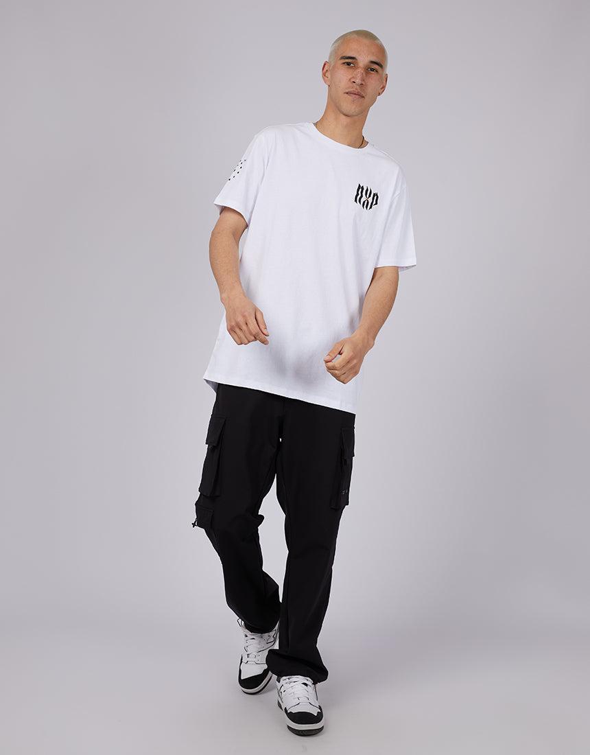 Nena and Pasadena-Mirage Cape Back Tee White-Edge Clothing