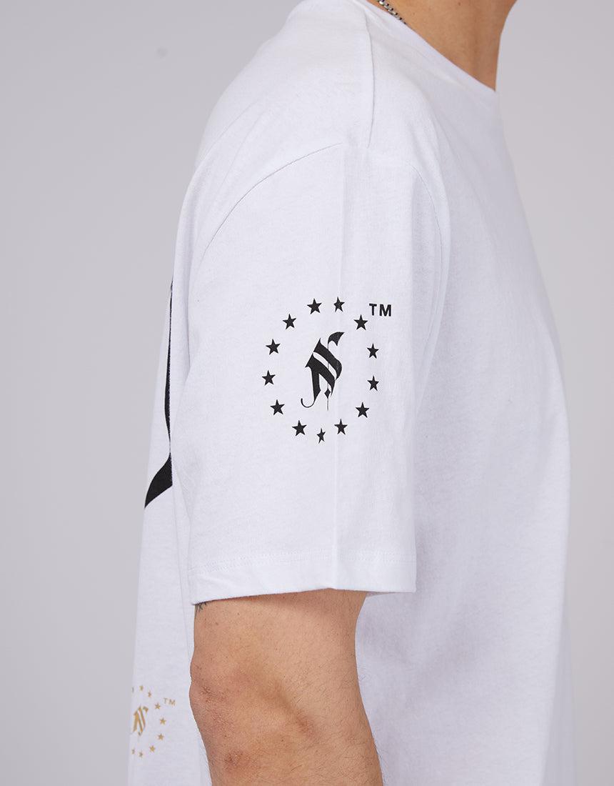 Nena and Pasadena-Mirage Cape Back Tee White-Edge Clothing