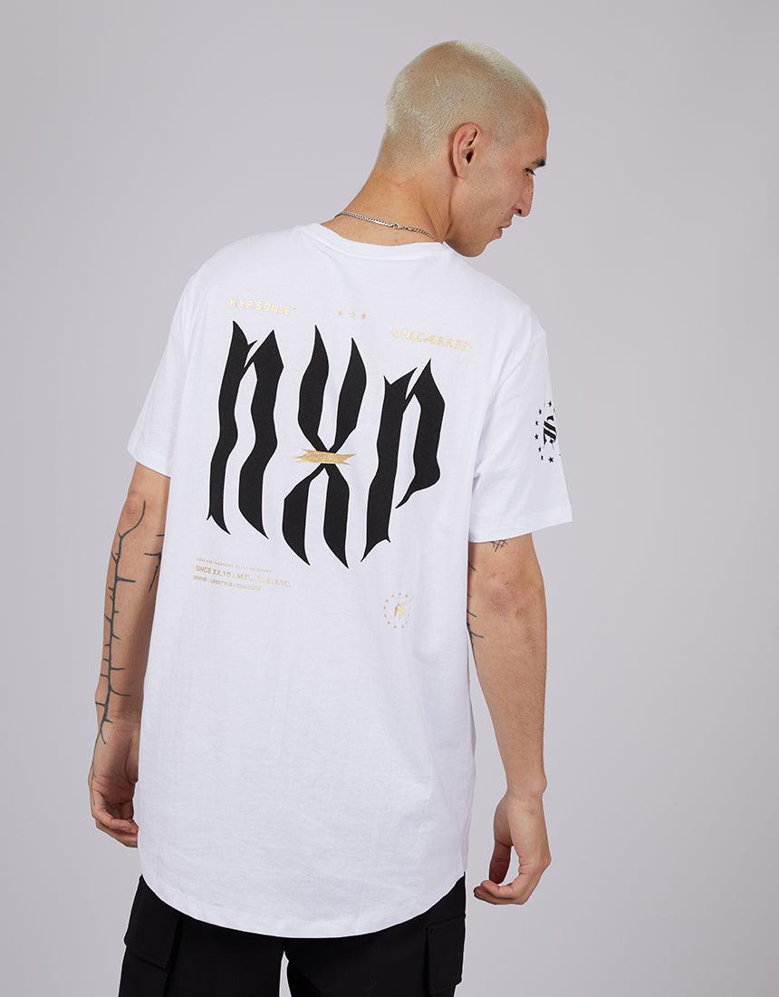 Nena and Pasadena-Mirage Cape Back Tee White-Edge Clothing
