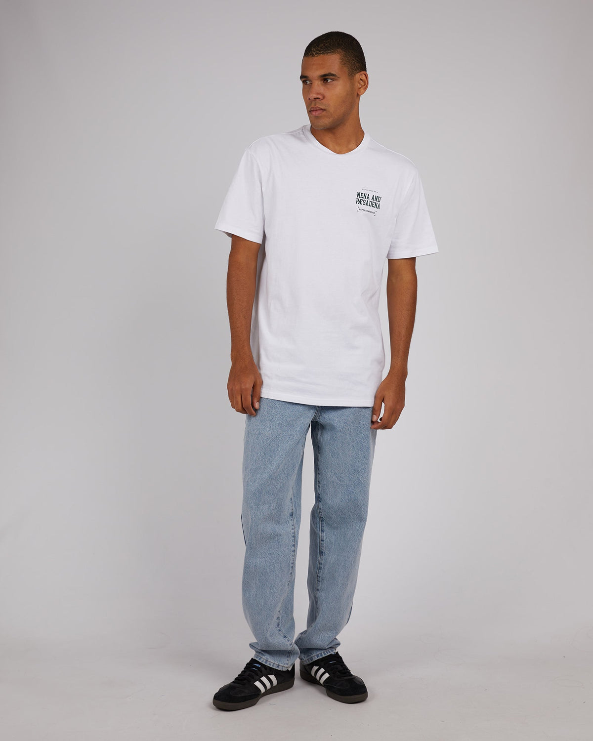 Nena and Pasadena-Overview Relaxed Tee Optical White-Edge Clothing