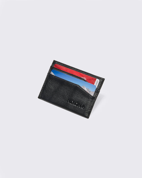 Nixon-Flaco Leather Card Wallet Black-Edge Clothing