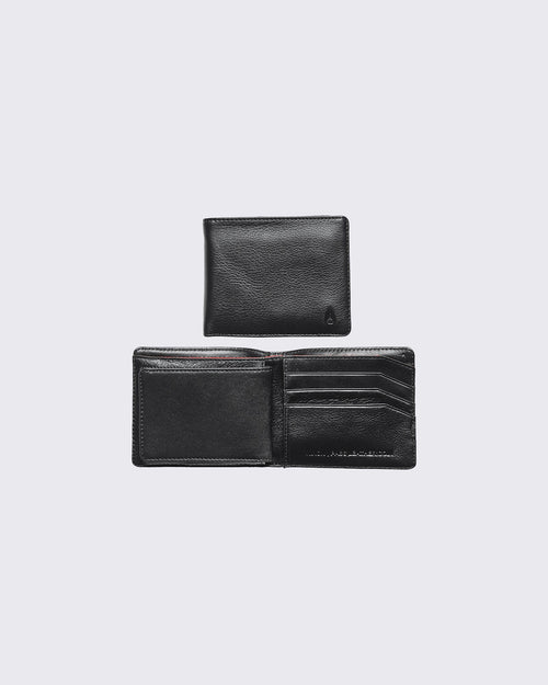 Nixon-Pass Leather Coin Wallet Black-Edge Clothing