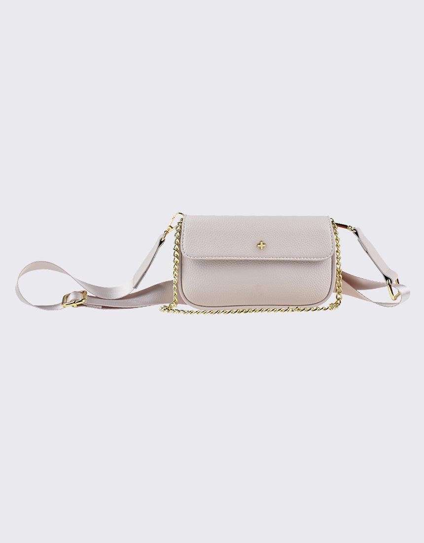 Peta and Jain-Lucky Flapover Crossbody With Chain Nude Pebble-Edge Clothing