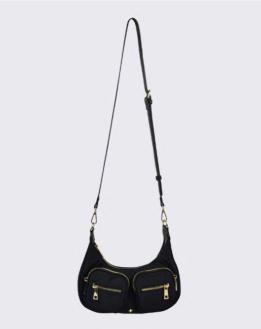 Peta and Jain-Summer Shoulder Bag Double Pockets Black-Edge Clothing