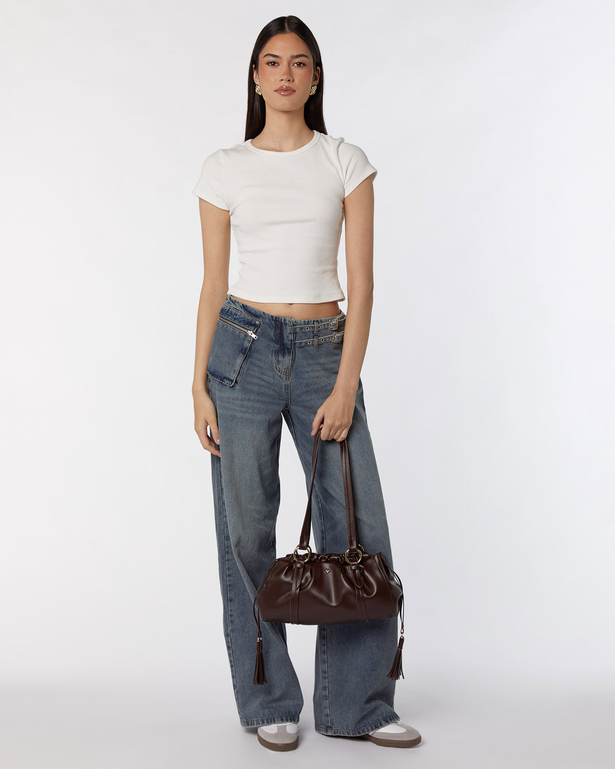 Rory Tassel Shoulder Chocolate