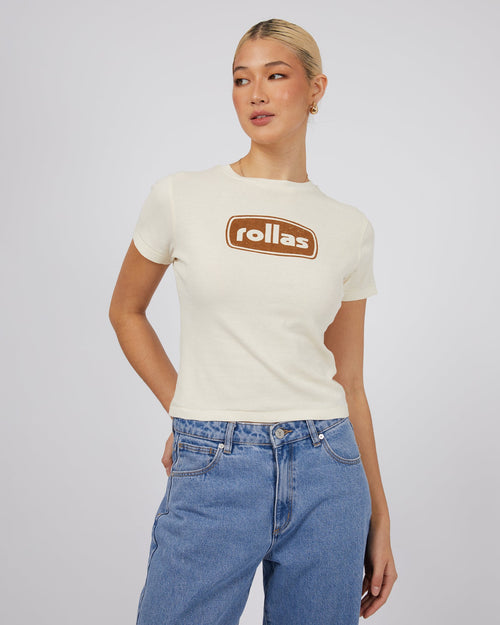 Rollas-Classic Tee Station Cream-Edge Clothing