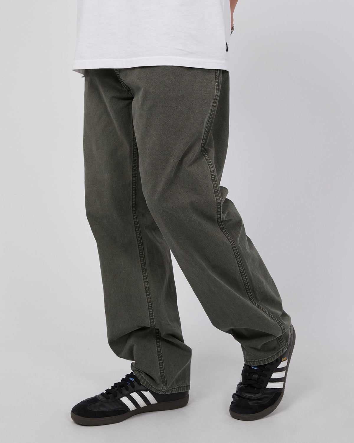 Rollas-Ezy Canvas Pant Green-Edge Clothing