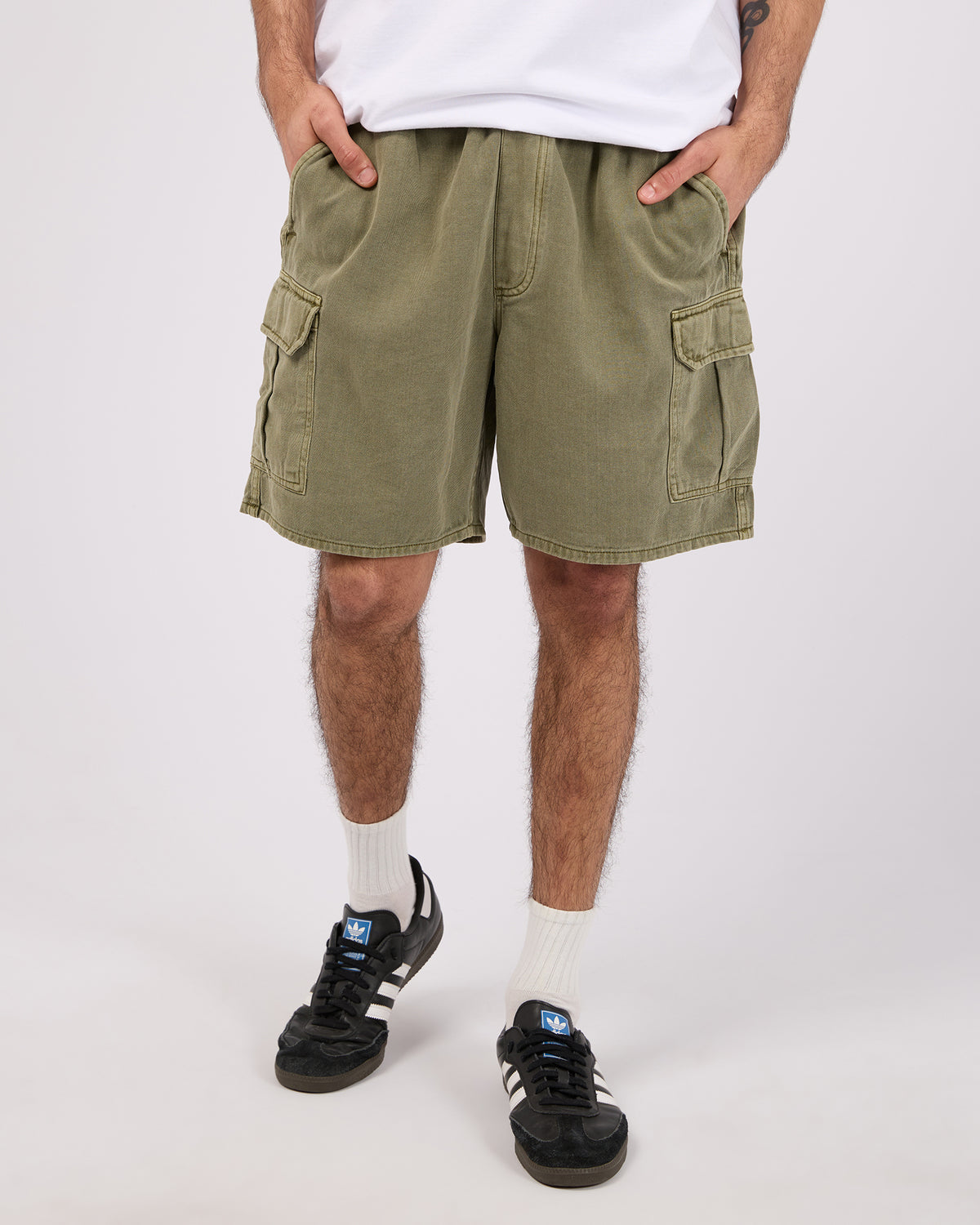 Tradie Cargo Short Faded Army