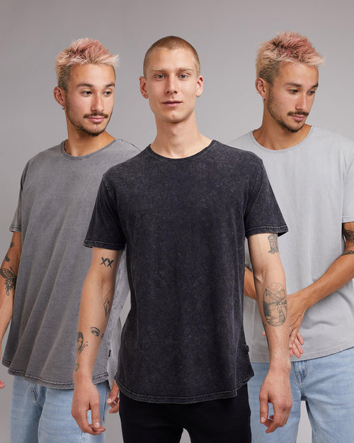 Silent Theory-Acid Tail Tee 3 Pack Charcoal, Grey & Black-Edge Clothing
