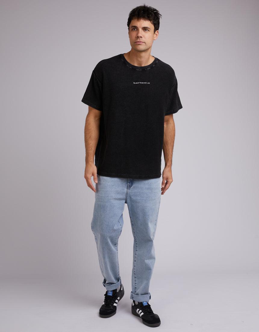 Silent Theory-All Day Logo Tee Washed Black-Edge Clothing
