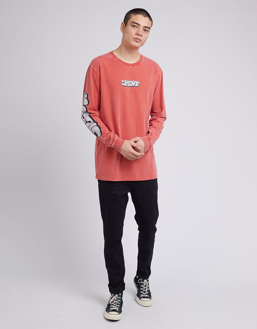Silent Theory-Alley Ls Tee Red-Edge Clothing