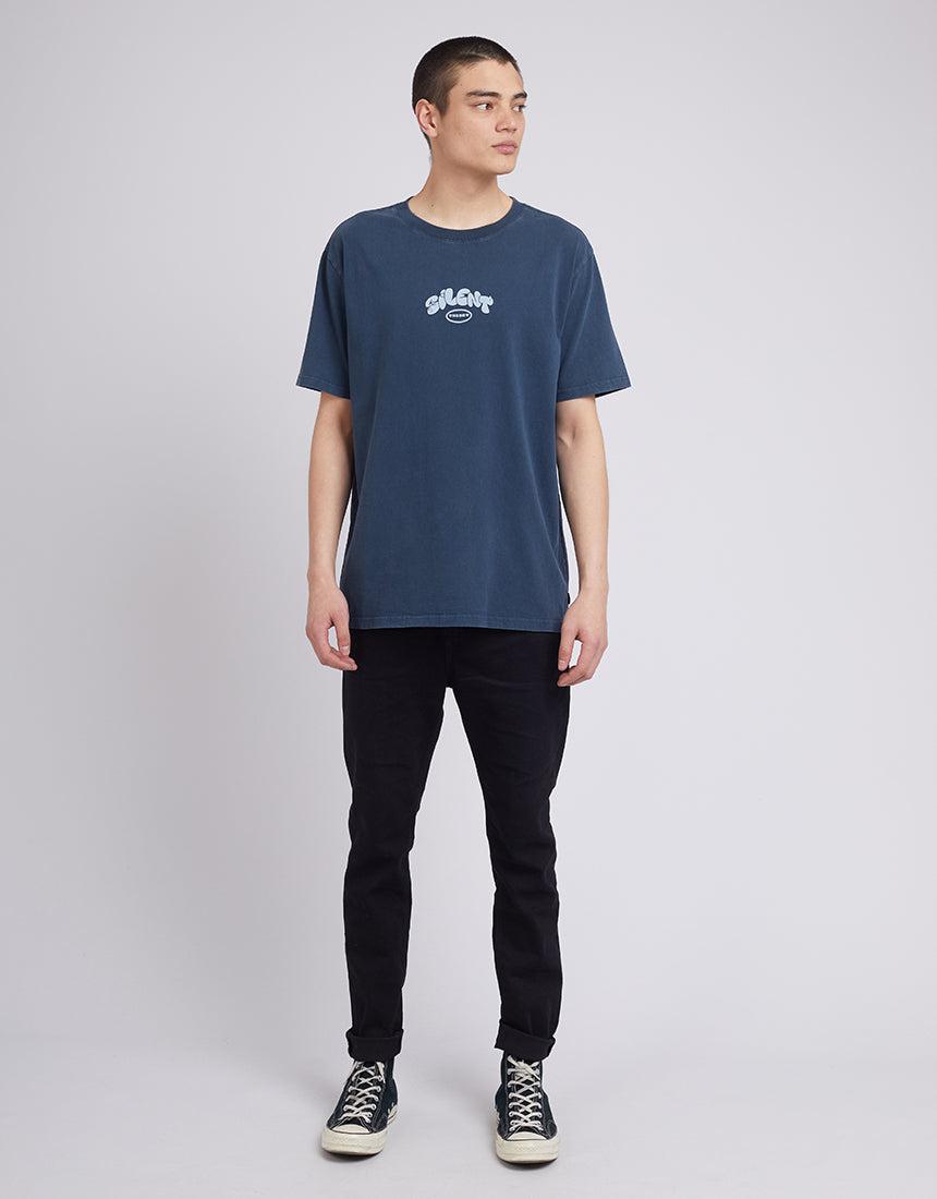 Silent Theory-Art Boxy Tee Navy-Edge Clothing