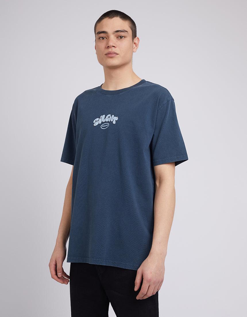 Silent Theory-Art Boxy Tee Navy-Edge Clothing