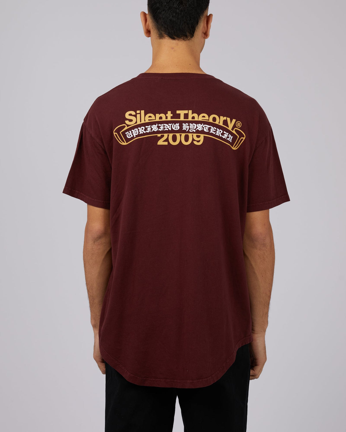 Silent Theory-Breaker Tee Burgundy-Edge Clothing