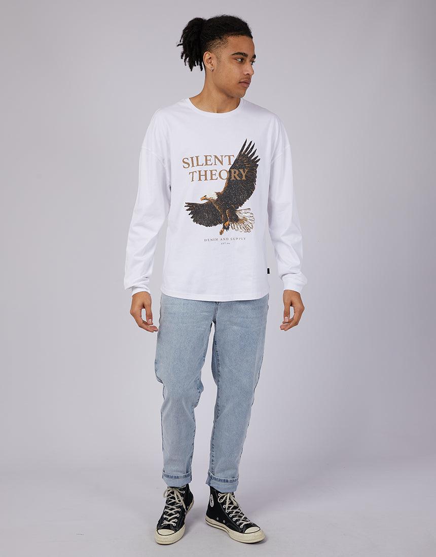 Silent Theory-Chaos Ls Eagle Tee White-Edge Clothing
