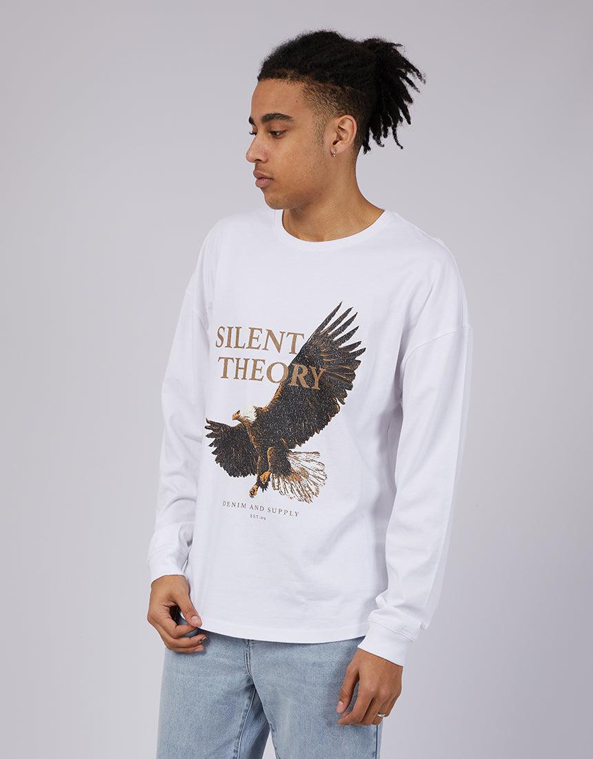 Silent Theory-Chaos Ls Eagle Tee White-Edge Clothing