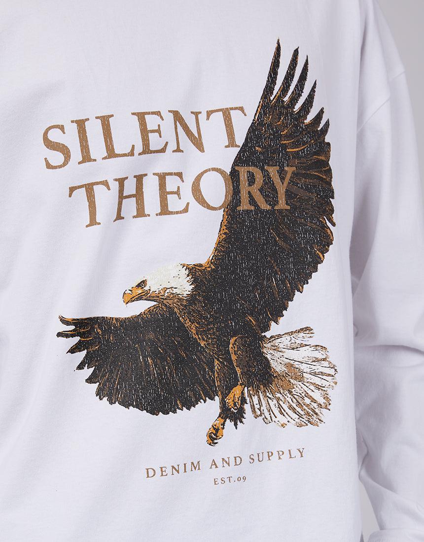 Silent Theory-Chaos Ls Eagle Tee White-Edge Clothing