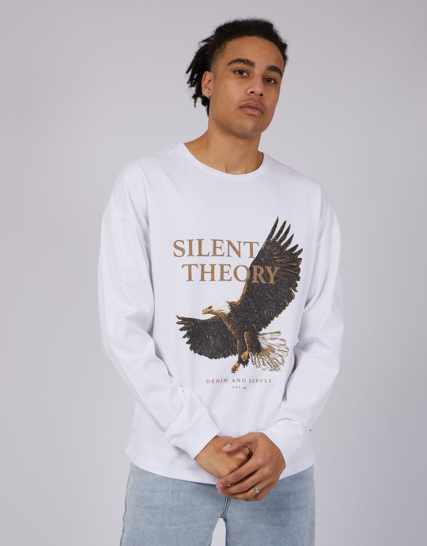 Silent Theory-Chaos Ls Eagle Tee White-Edge Clothing