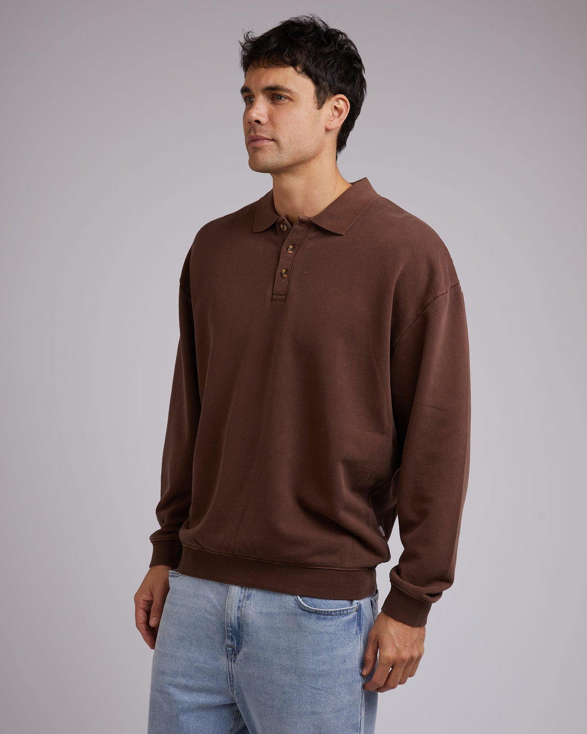 Silent Theory-Chase Fleece Sweater Chocolate-Edge Clothing