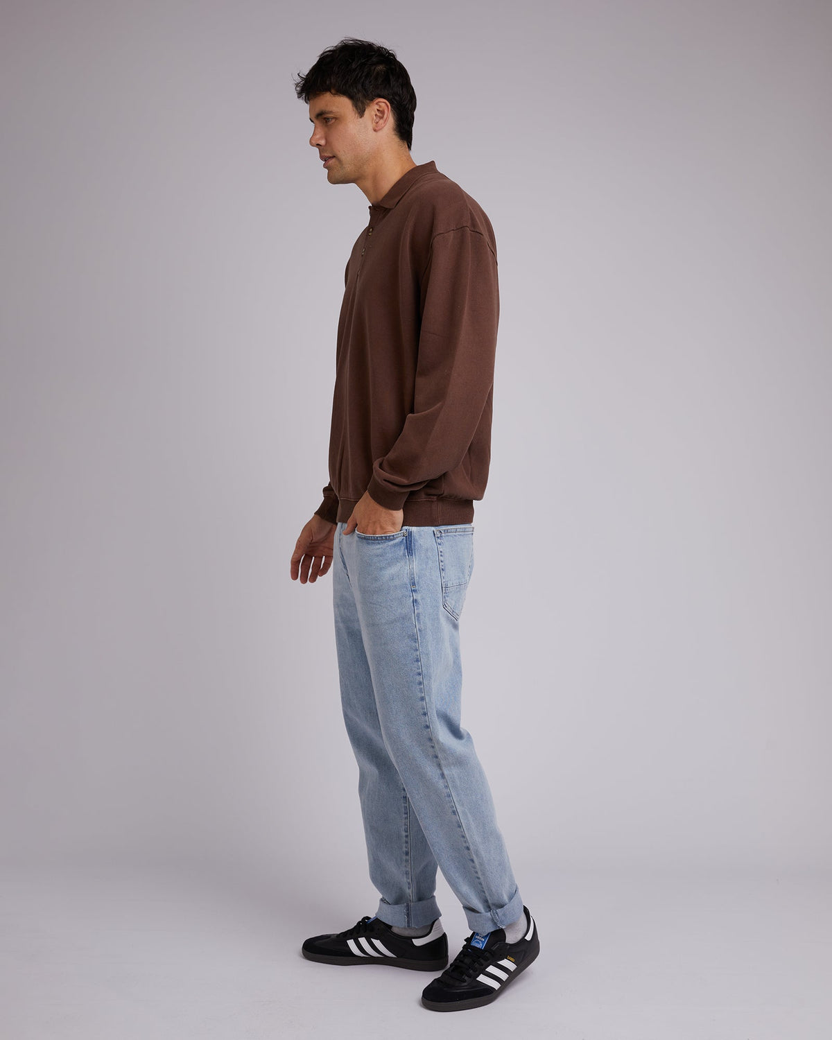 Silent Theory-Chase Fleece Sweater Chocolate-Edge Clothing