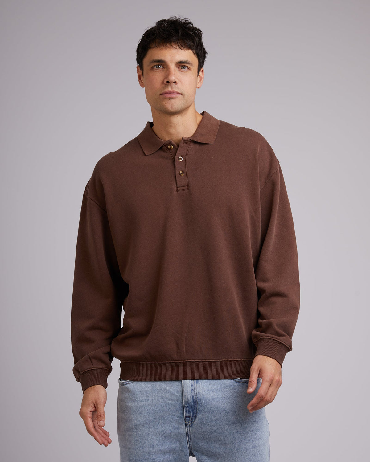 Silent Theory-Chase Fleece Sweater Chocolate-Edge Clothing