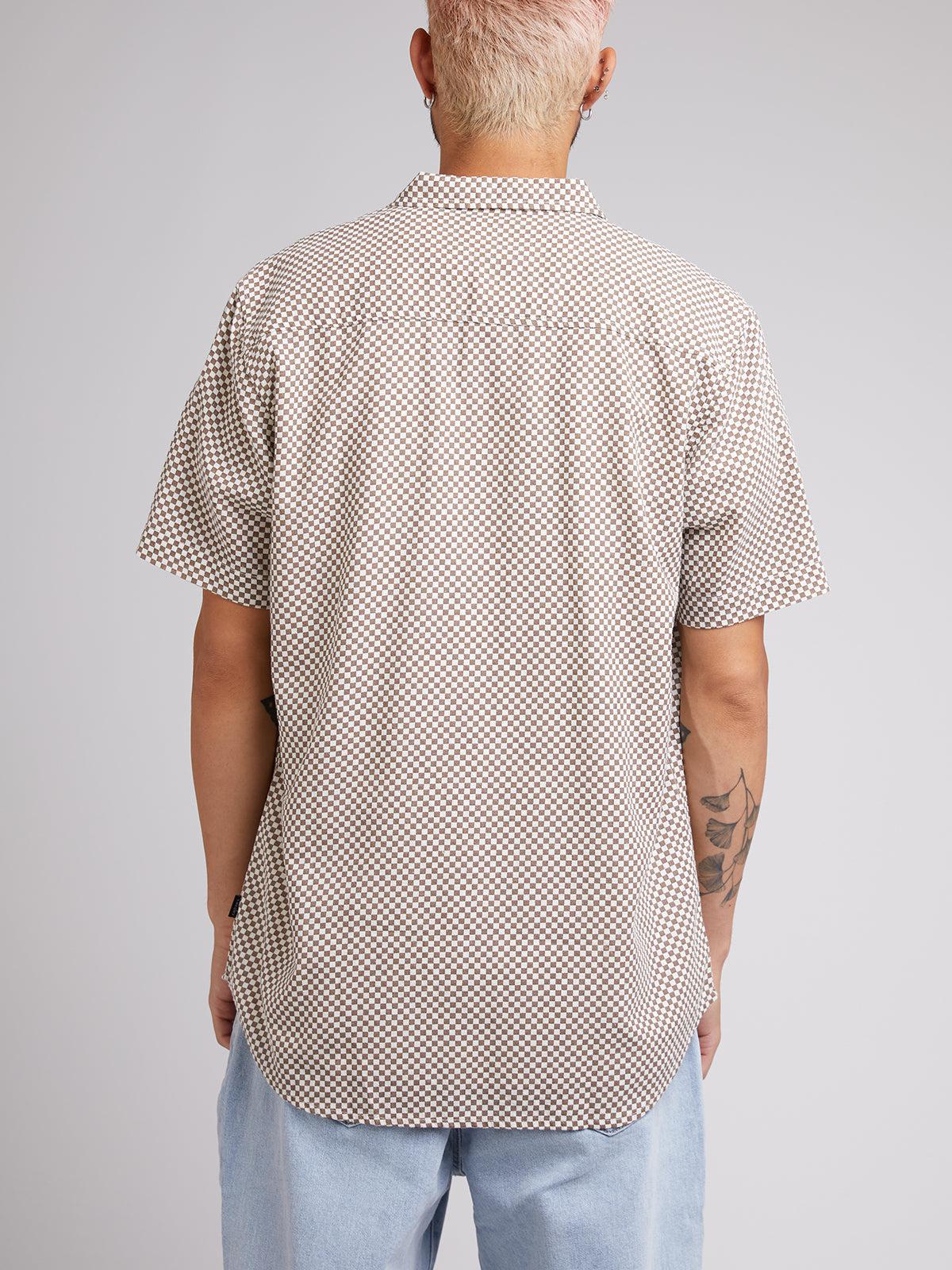 Silent Theory-Check Out S/s Shirt Brown-Edge Clothing