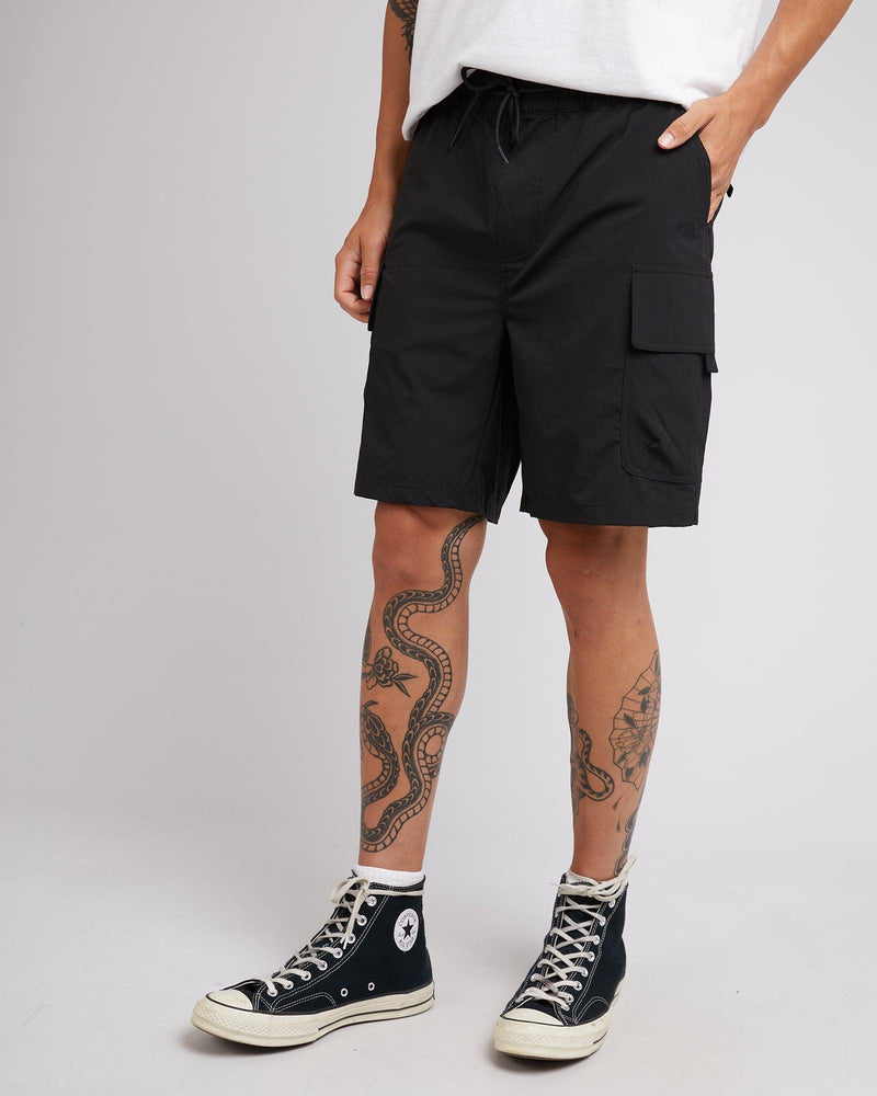 Silent Theory-Cleaver Cargo Short Black-Edge Clothing