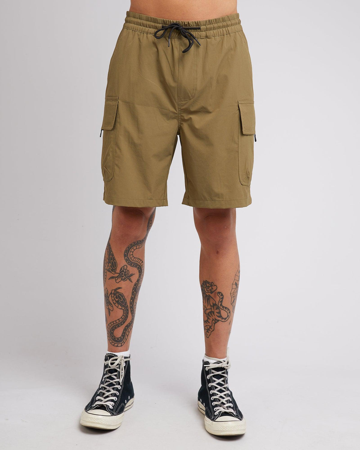 Silent Theory-Cleaver Cargo Short Khaki-Edge Clothing