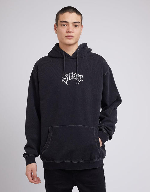 Silent Theory-Contrast Stitch Hoody Black-Edge Clothing