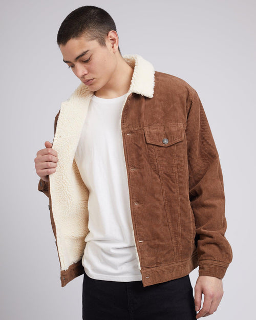 Silent Theory-Cruiser Cord Jacket Chocolate-Edge Clothing