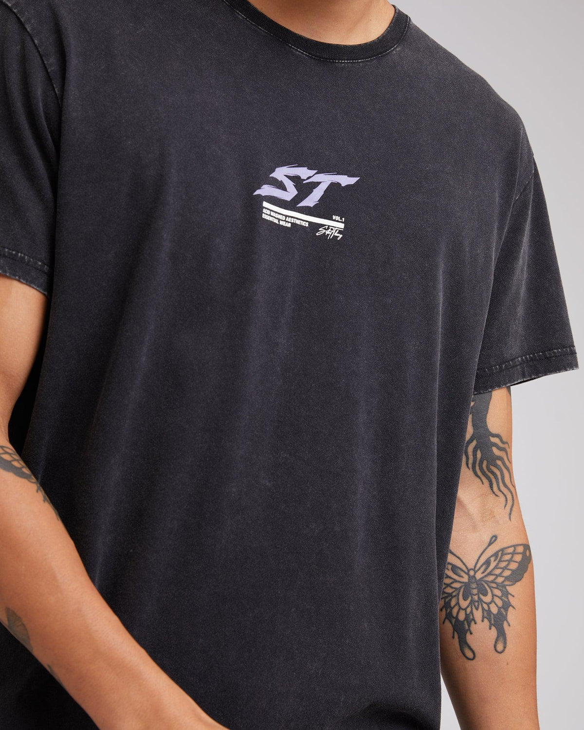 Silent Theory-Empire Layered Tee Washed Black-Edge Clothing