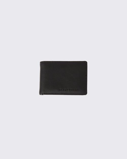 Silent Theory-Essential Coin Fold Wallet Black-Edge Clothing