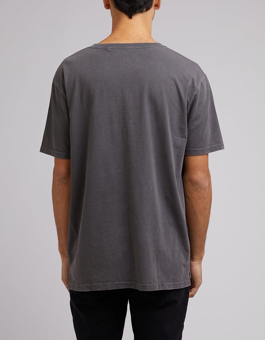 Silent Theory-Fallen Eagle Tee Charcoal-Edge Clothing