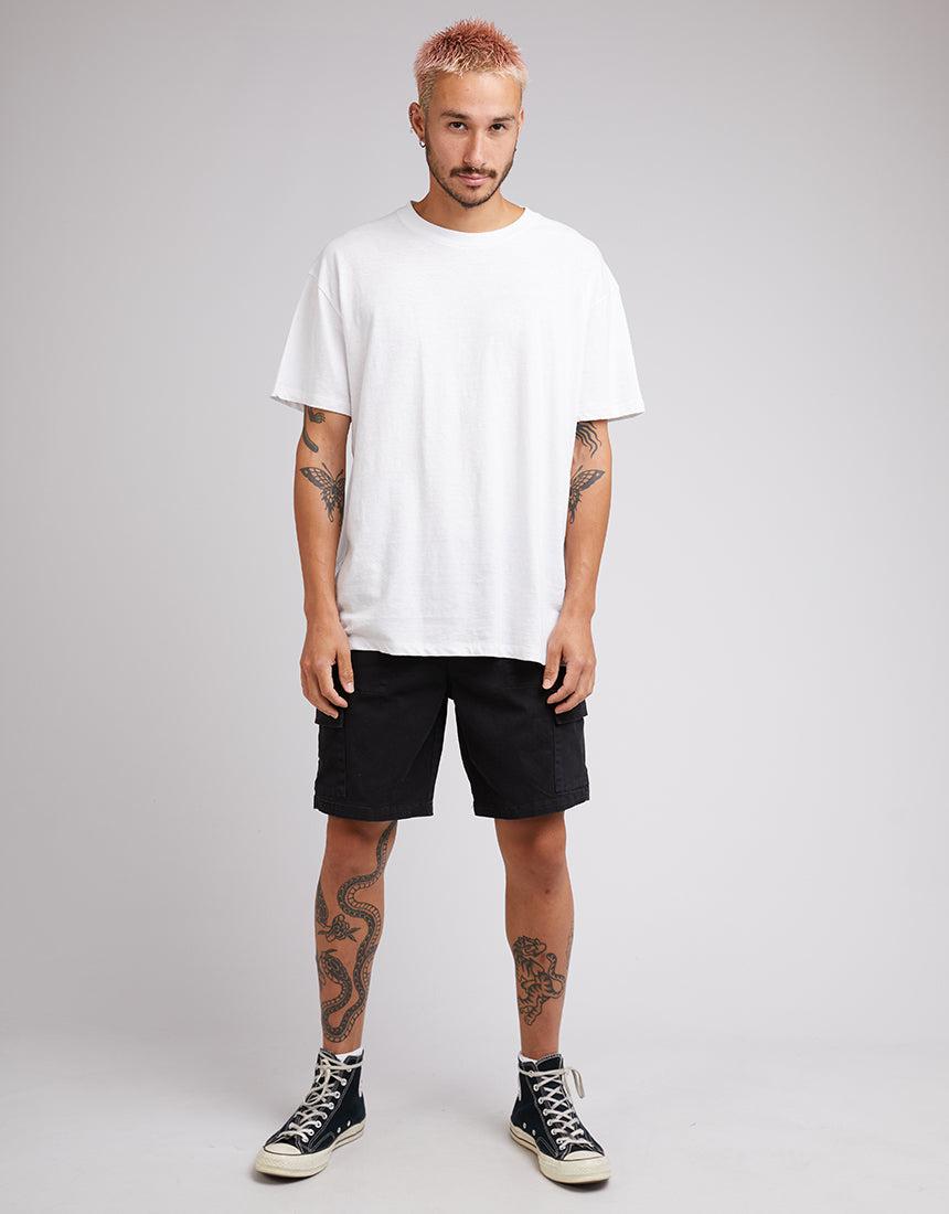 Silent Theory-Field Cargo Short Washed Black-Edge Clothing