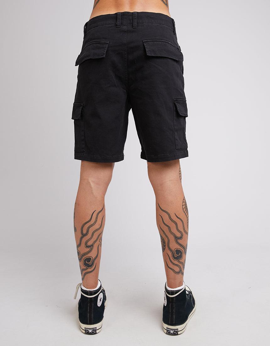 Silent Theory-Field Cargo Short Washed Black-Edge Clothing