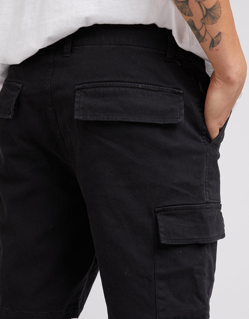 Silent Theory-Field Cargo Short Washed Black-Edge Clothing