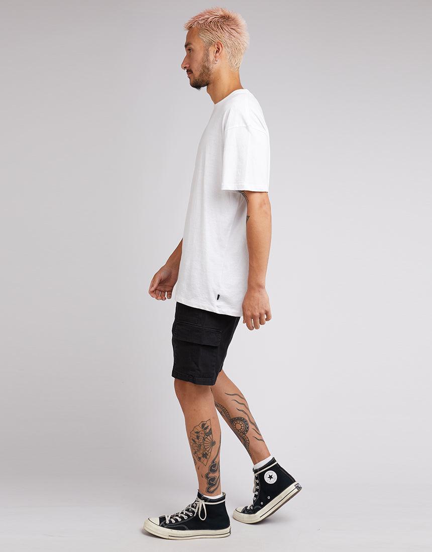 Silent Theory-Field Cargo Short Washed Black-Edge Clothing