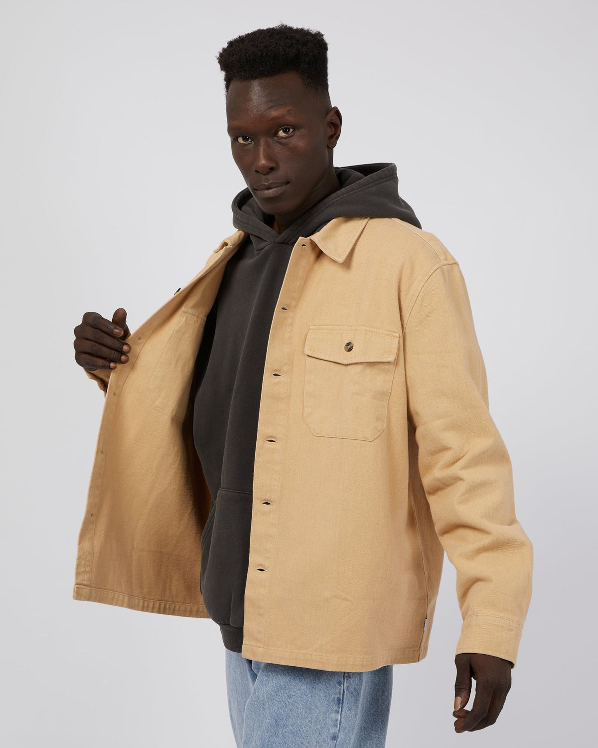 Silent Theory-Jasper Overshirt Beige-Edge Clothing