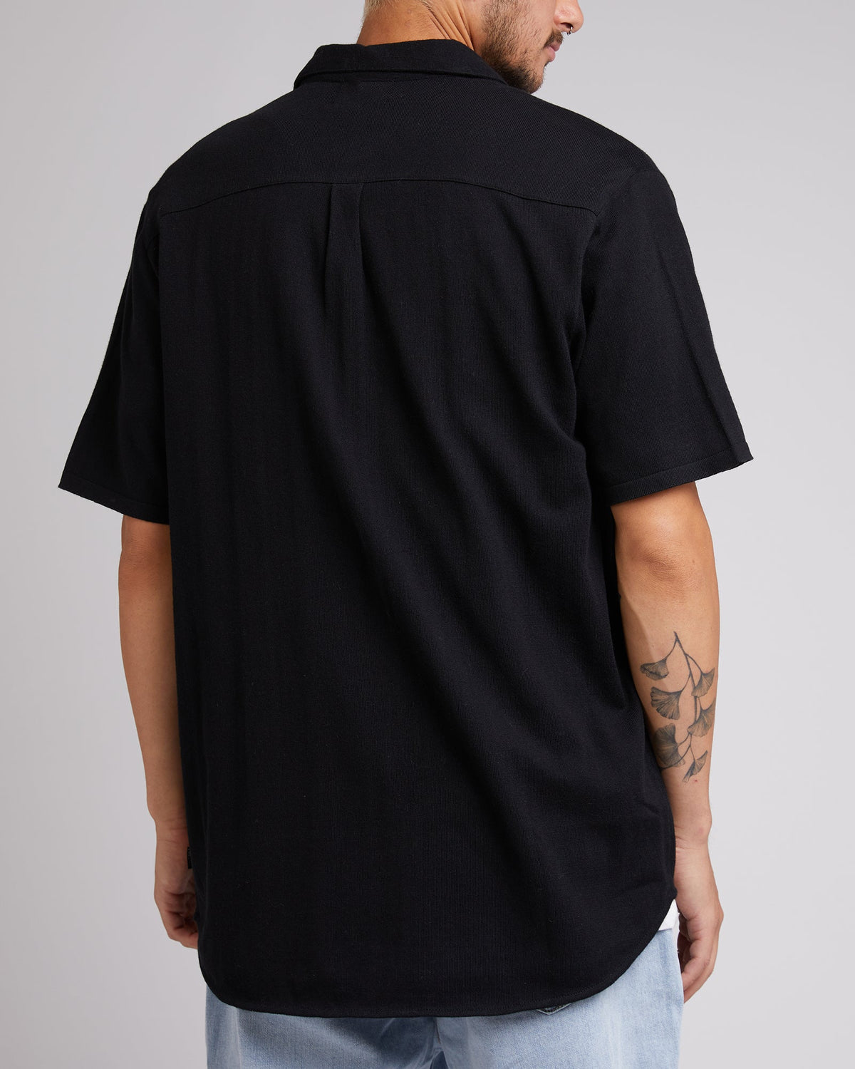 Silent Theory-Knit Ss Shirt Black-Edge Clothing