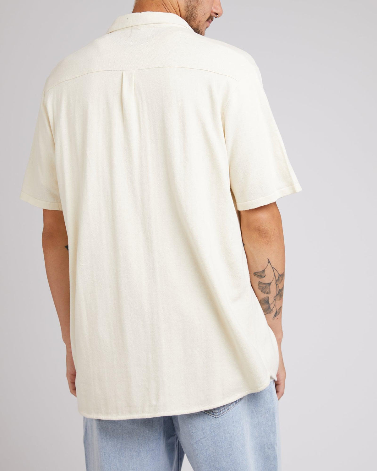 Silent Theory-Knit Ss Shirt Natural-Edge Clothing