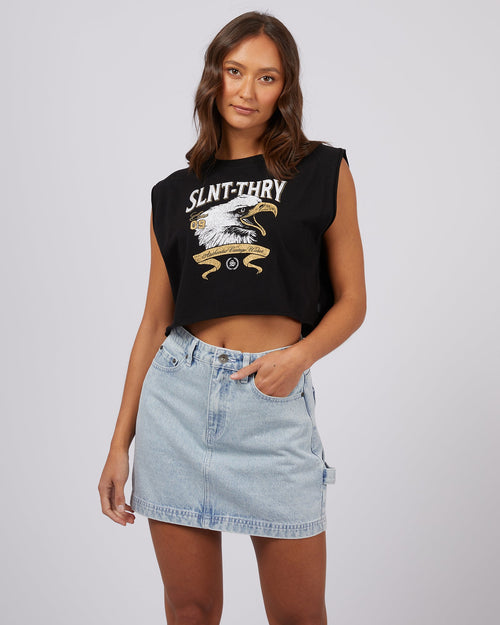 Silent Theory Ladies-Authentic Tank Black-Edge Clothing