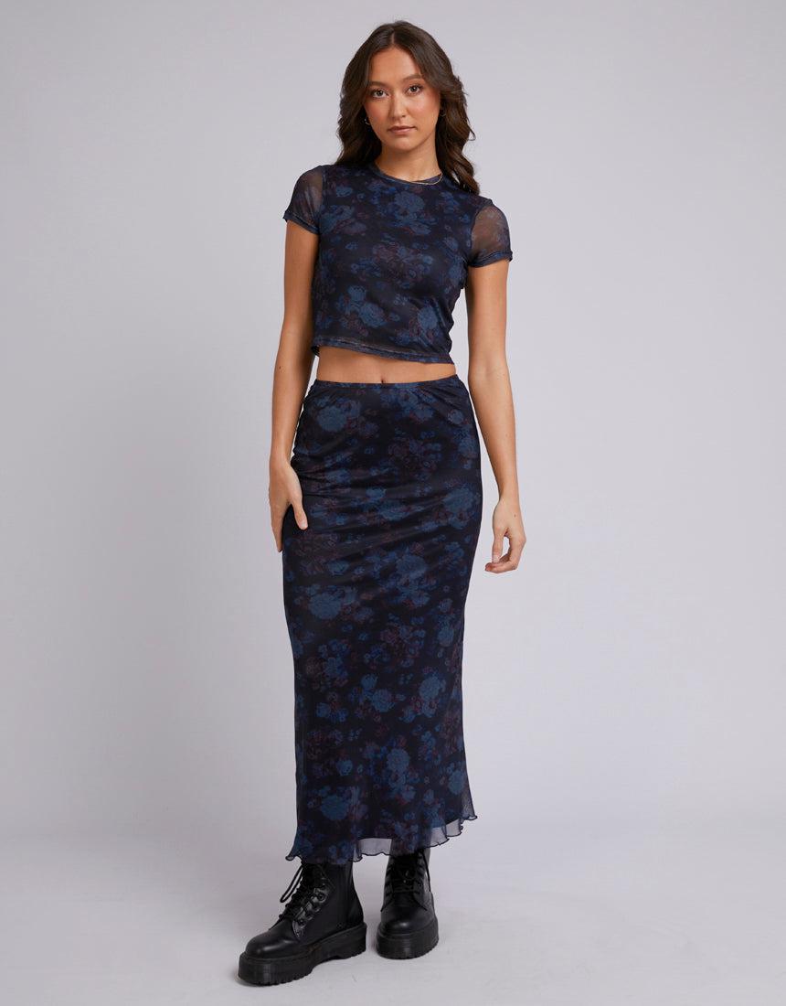 Silent Theory Ladies-Ayda Maxi Skirt Print-Edge Clothing