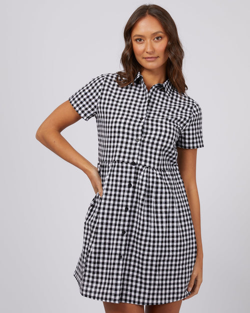 Silent Theory Ladies-Bailey Mini Dress Black-Edge Clothing