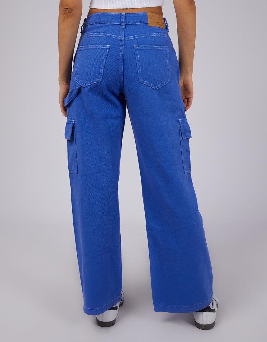 Silent Theory Ladies-Bravo Cargo Pant Blue-Edge Clothing