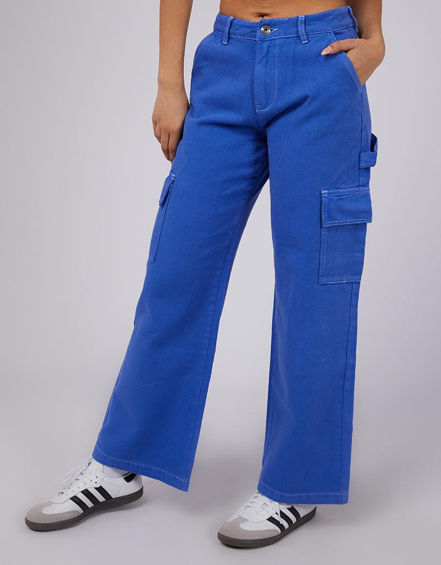 Silent Theory Ladies-Bravo Cargo Pant Blue-Edge Clothing