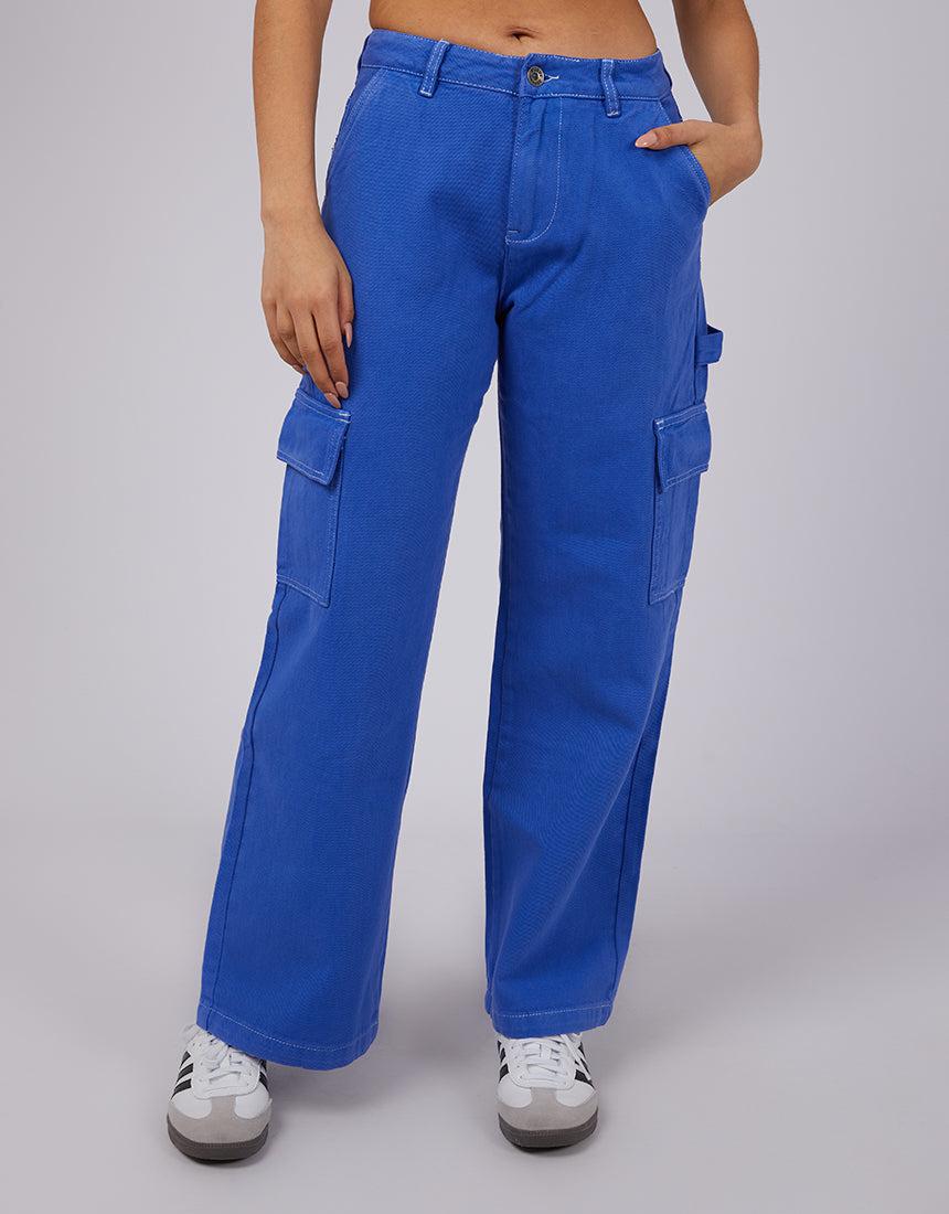 Silent Theory Ladies-Bravo Cargo Pant Blue-Edge Clothing