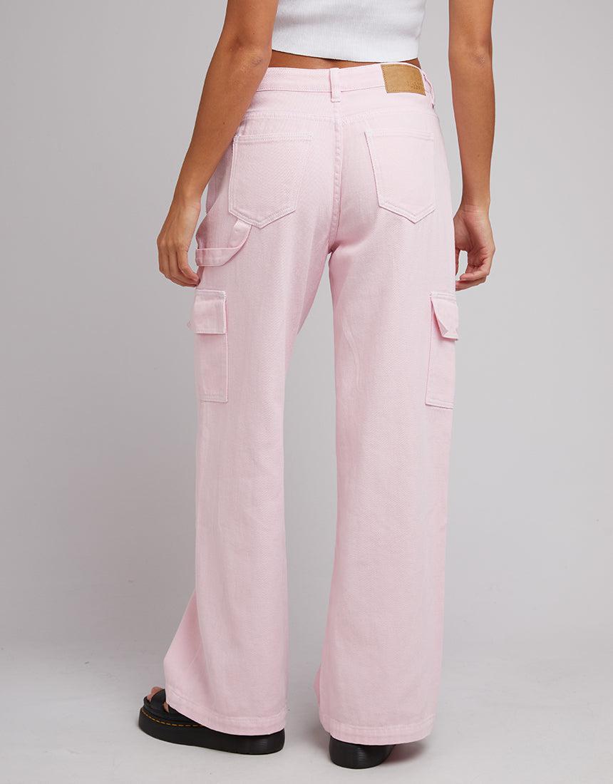 Silent Theory Ladies-Bravo Cargo Pant Pink-Edge Clothing